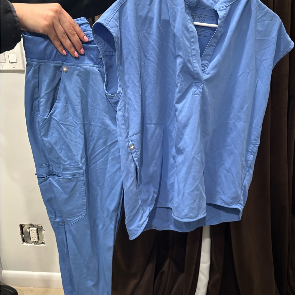 Figs Blue Scrub Set